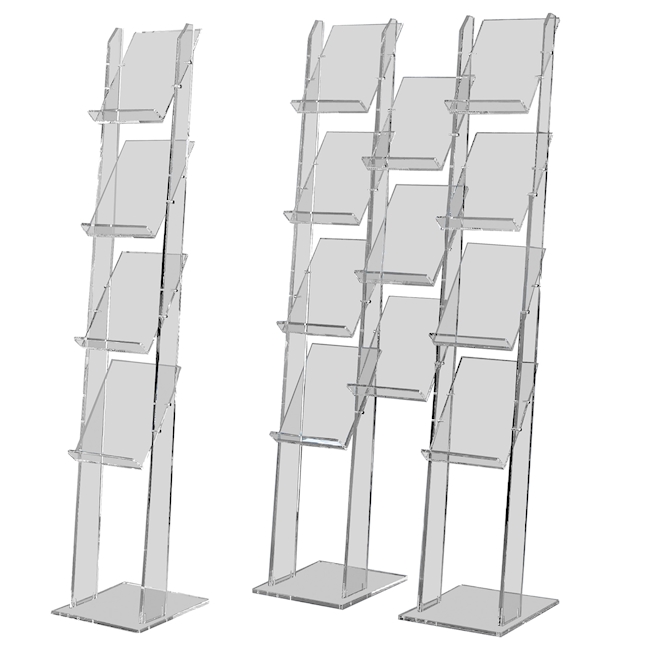 Brochure stand floor model 1-tier A4